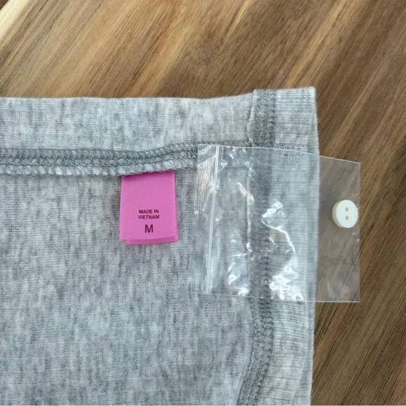 NWT VTG Y2K PINK Victoria’s Secret University of Pink Ribbed Thermal Henley Top - Picture 10 of 13